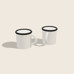 Enamel Mugs (set of 2) · Cream